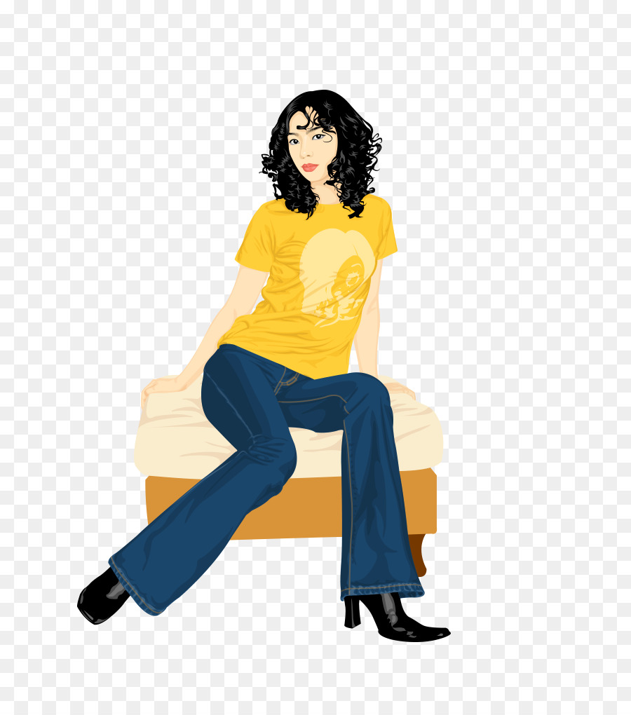 Femme Assise，Lit PNG