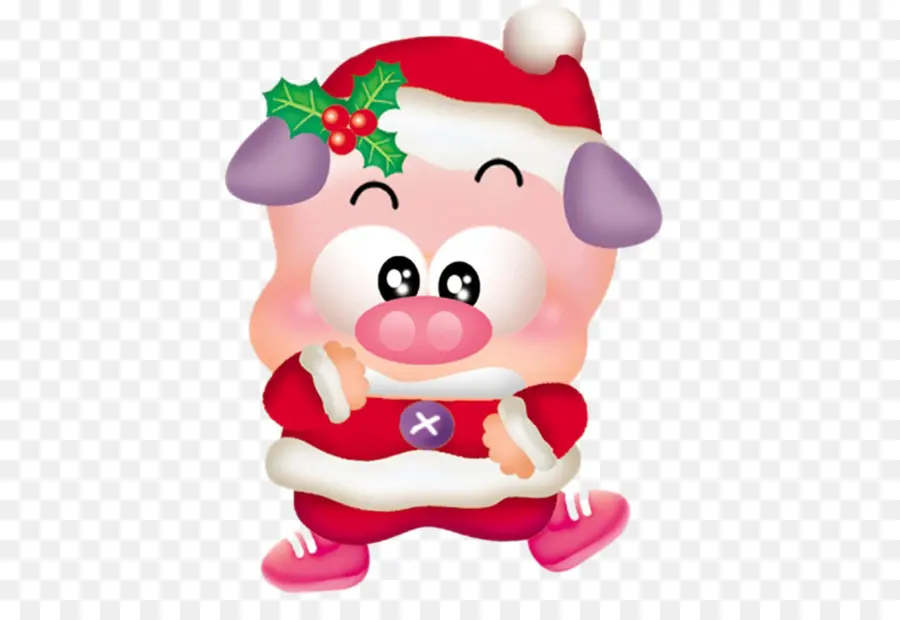 Cochon En Costume De Père Noël，Noël PNG