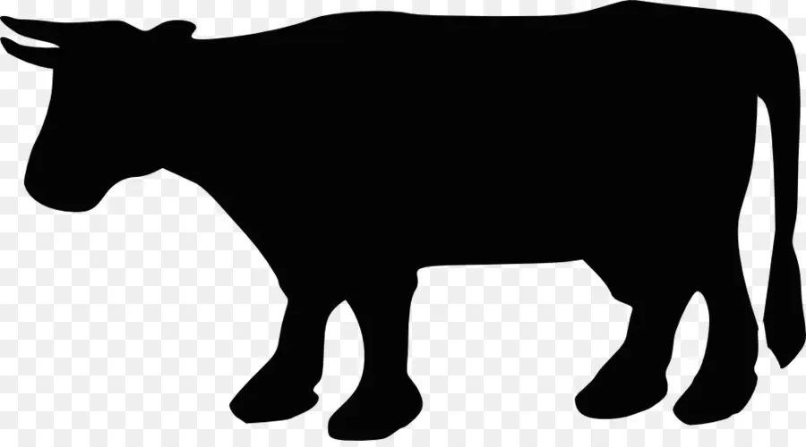 Silhouette De Vache，Animal PNG