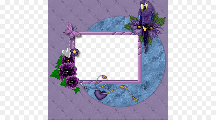 Cadre Décoratif，Violet PNG