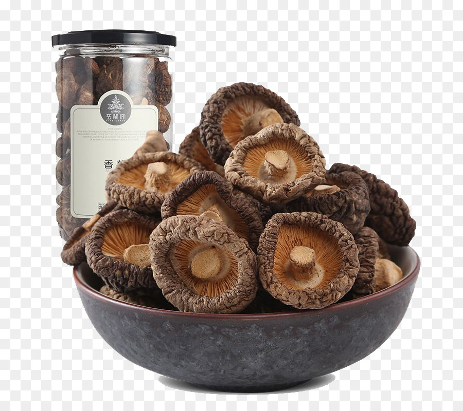 Champignons Shiitake Séchés，Pot PNG