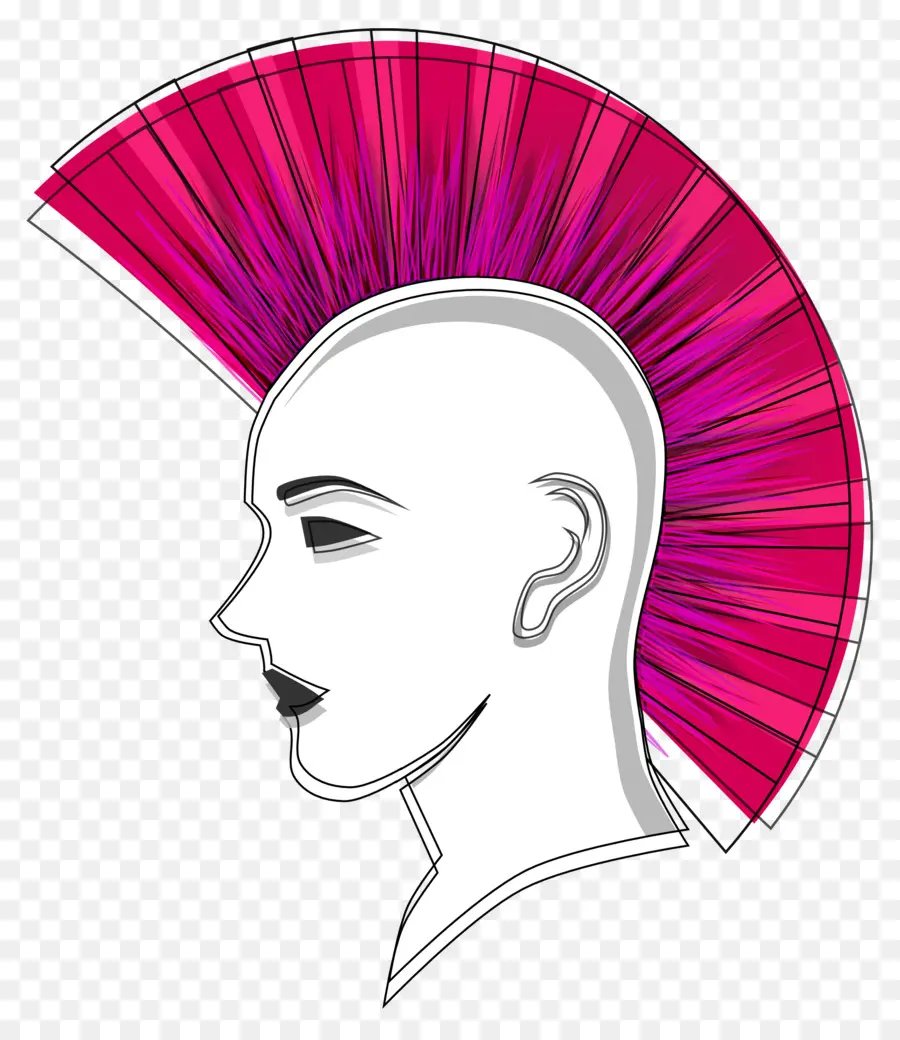 Punk Rock，Coiffure Mohawk PNG