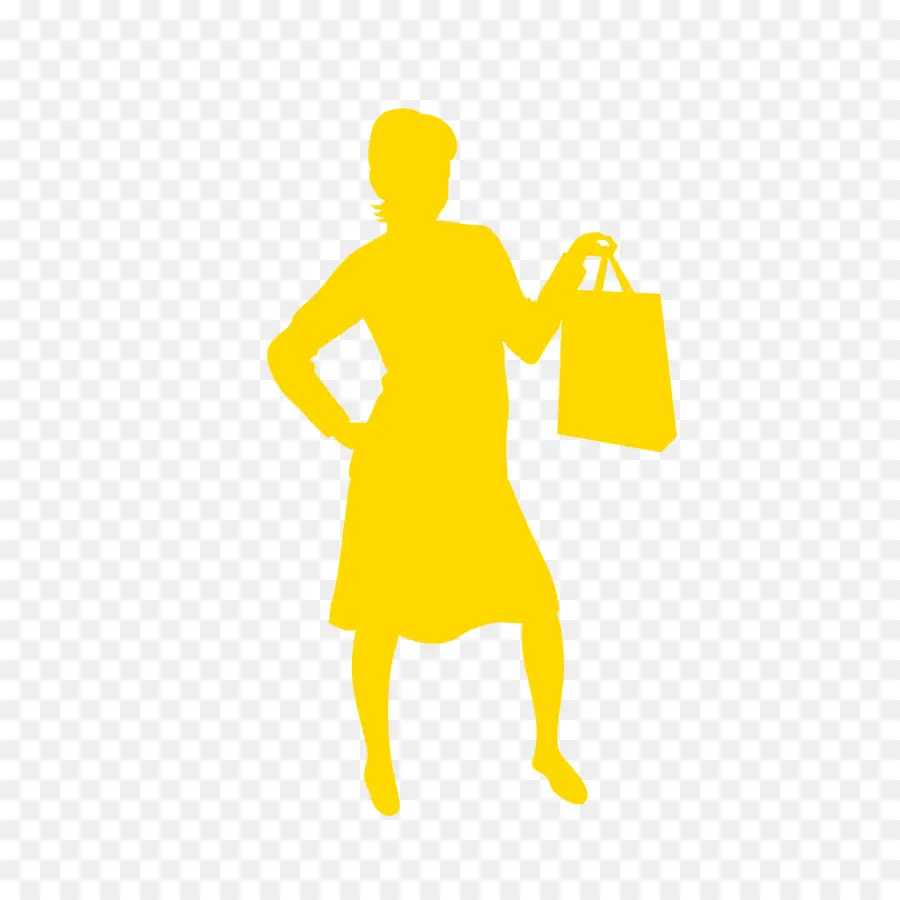 Silhouette Jaune，Achats PNG