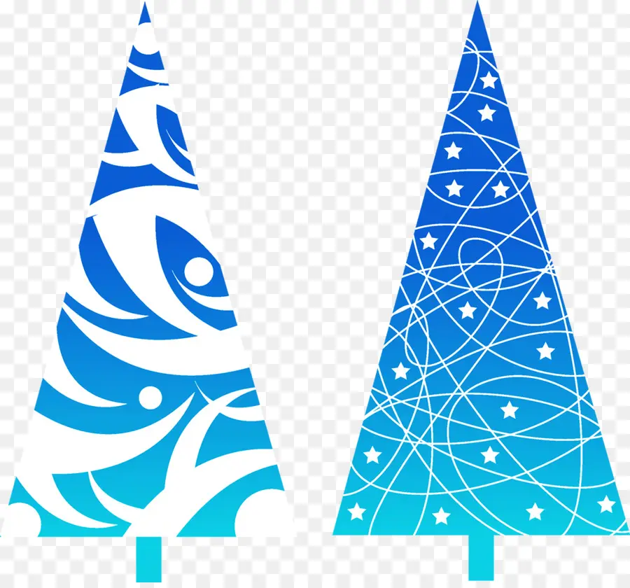 Arbres De Noël Bleus，Noël PNG