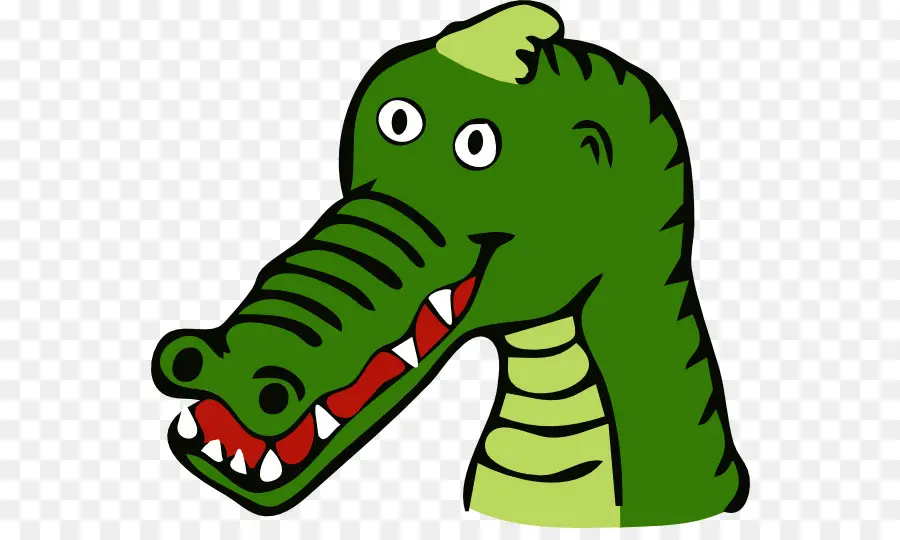 Crocodile Vert，Dessin Animé PNG