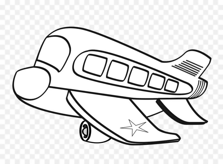 Avion，Noir Et Blanc PNG