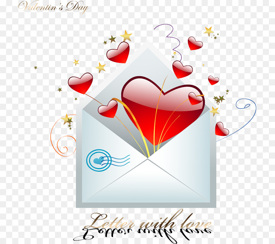 Lettre D'amour，Cœur PNG