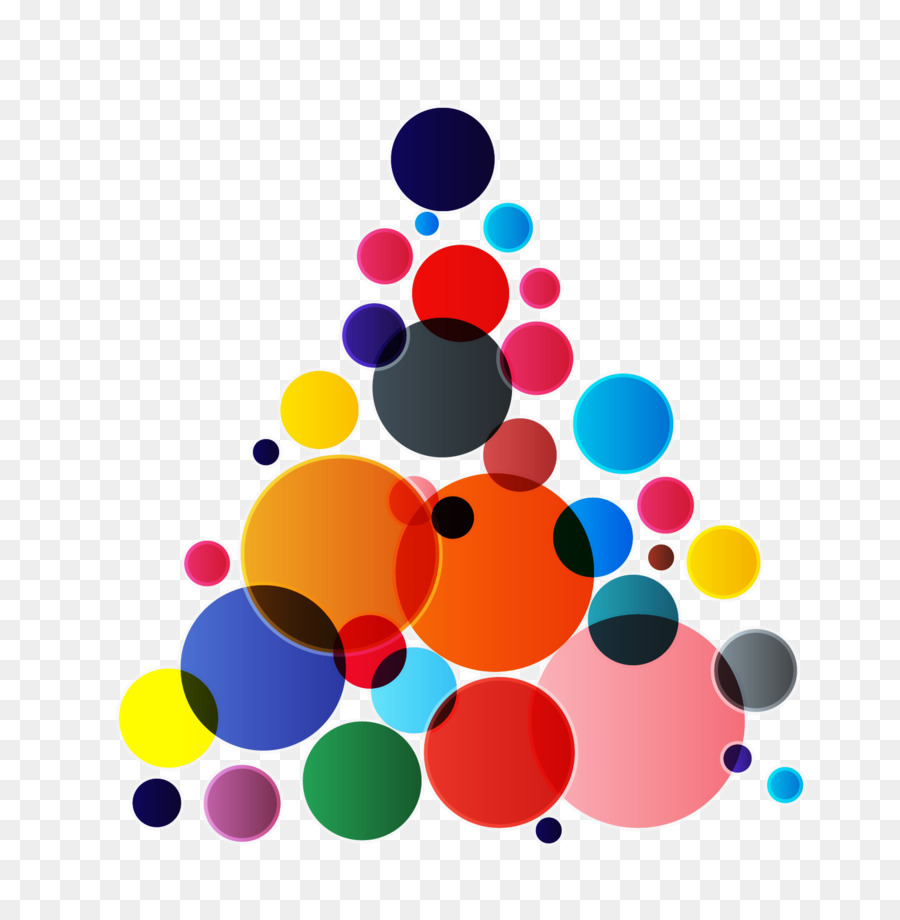 Arbre De Noël à Pois Colorés，Points PNG