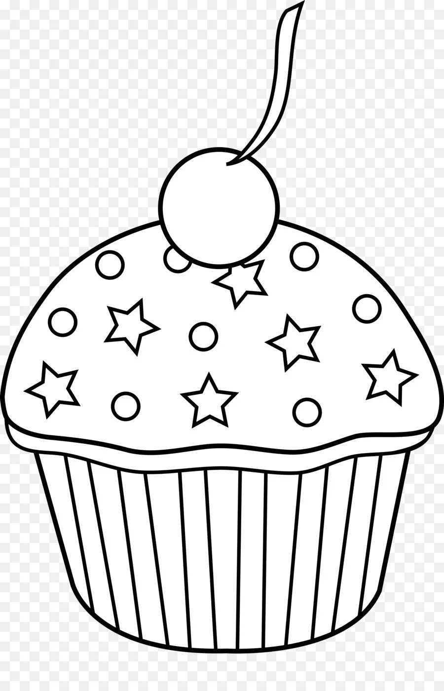 Cupcake，Noir Et Blanc PNG