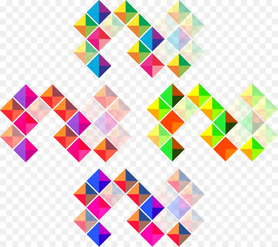 Triangles Colorés，Géométrique PNG