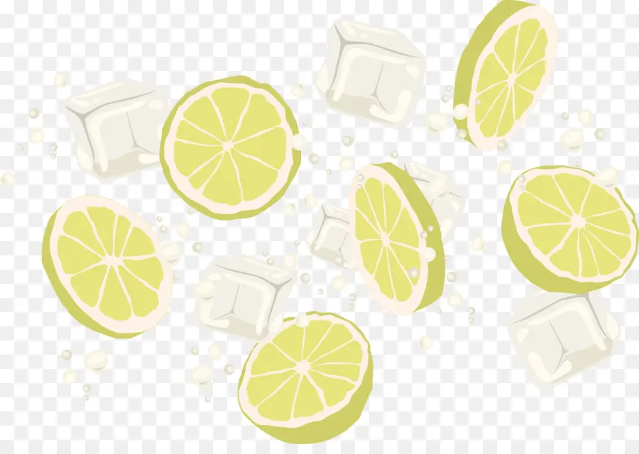 Tranches De Citron Et Glace，Glace PNG