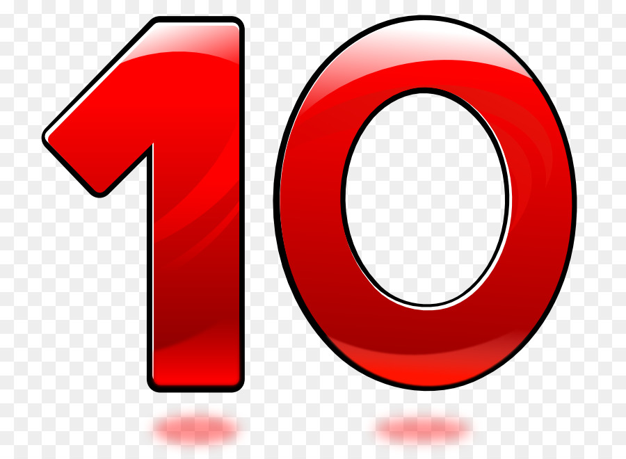 Numéro Rouge 10，Chiffre PNG