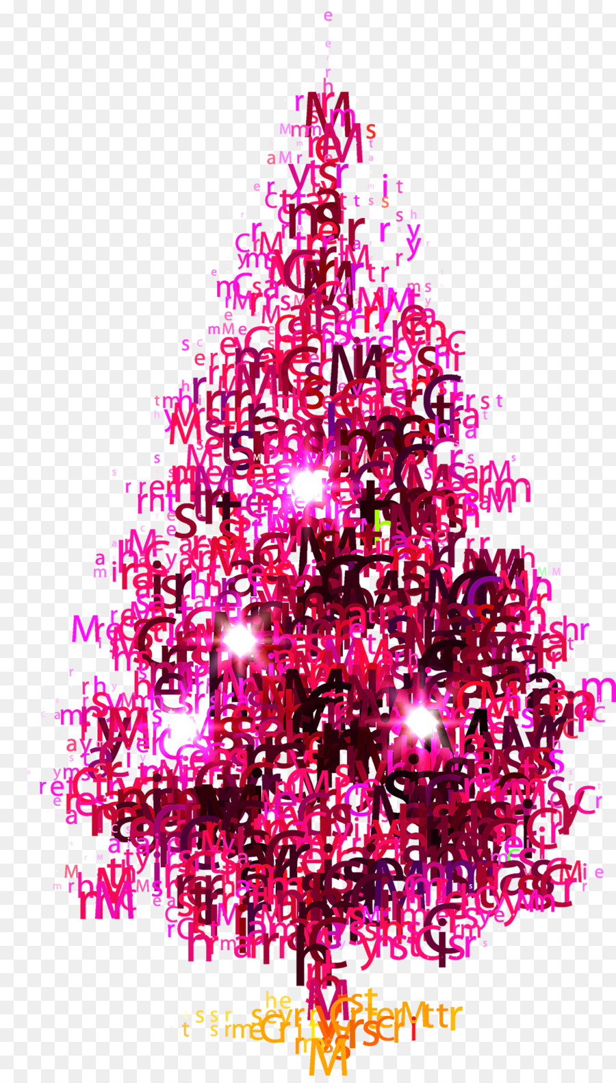 Arbre De Texte Rose，Noël PNG