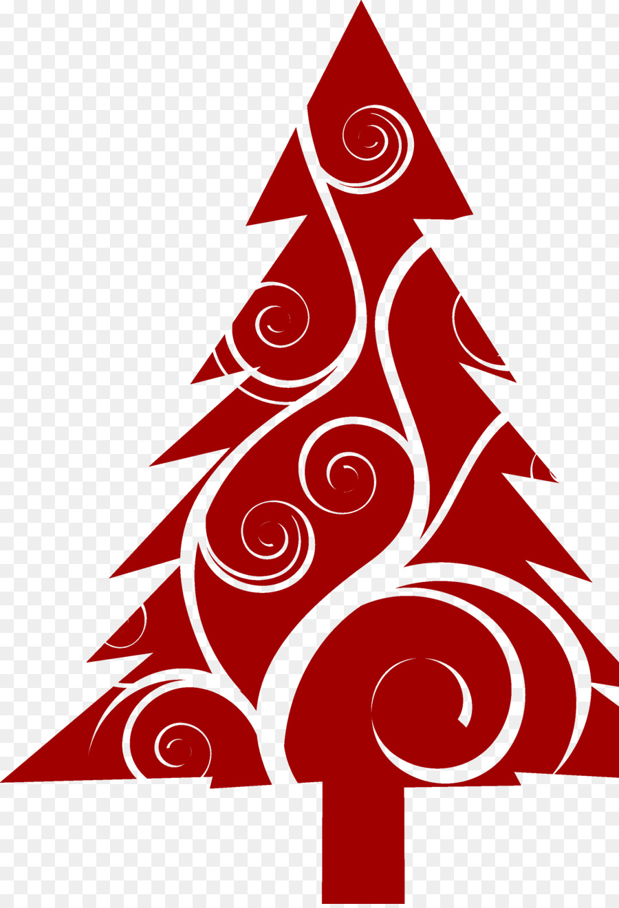 Arbre De Noël Rouge，Décoration PNG