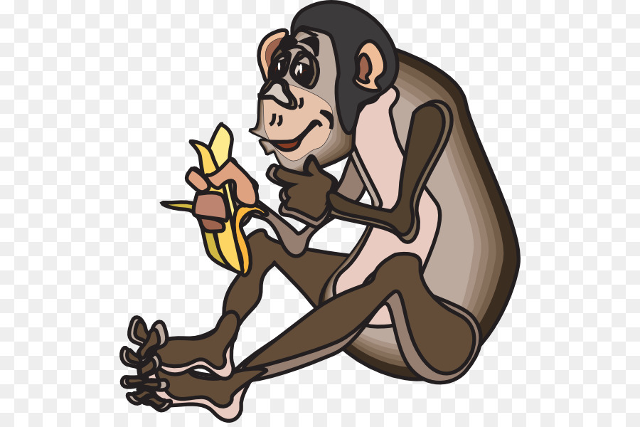 Singe，Banane PNG