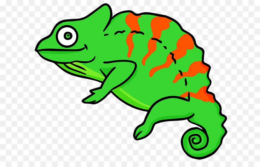 Caméléon，Vert PNG