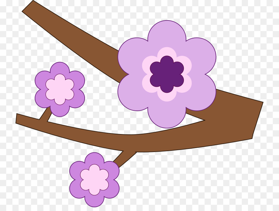 Fleurs Violettes，Bifurquer PNG