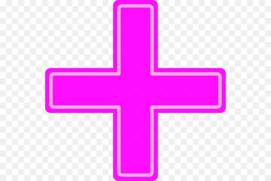 Signe Plus Rose，Croix PNG