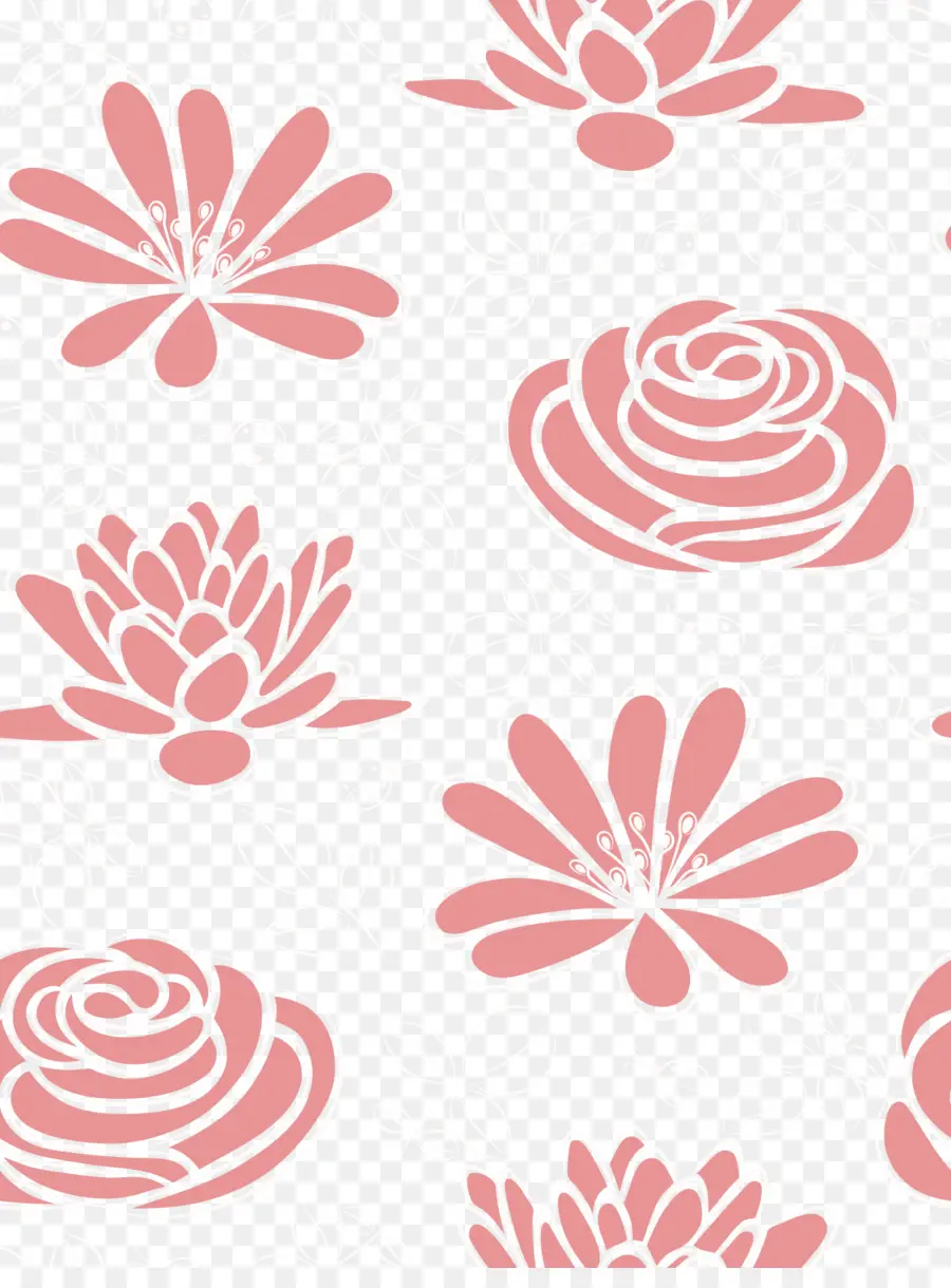 Motif Floral Rose，Fleurs PNG