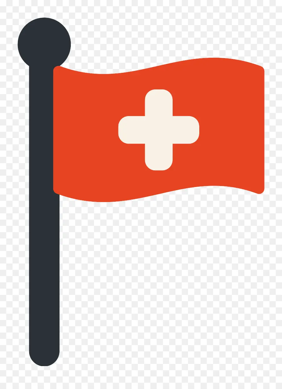 Drapeau Rouge，Croix Blanche PNG