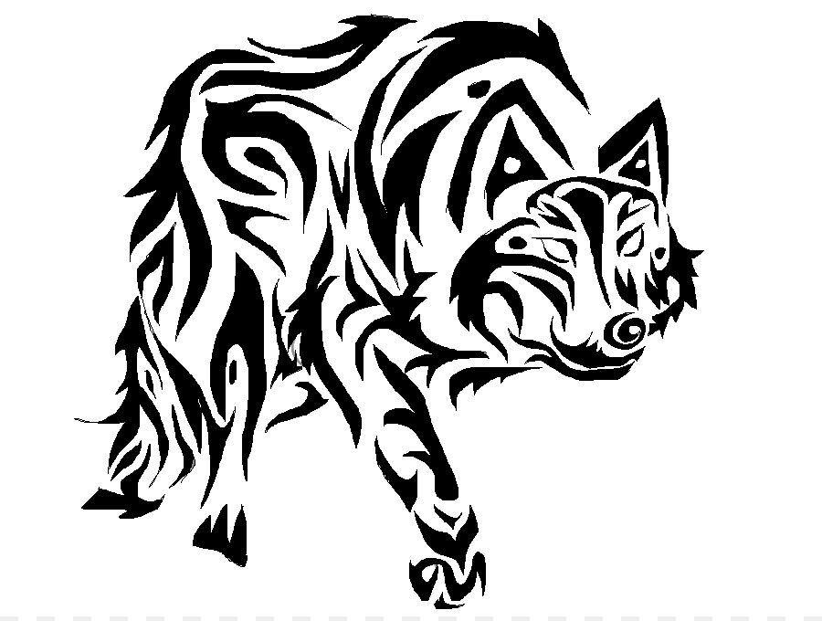 Loup Tribal，Tatouage PNG