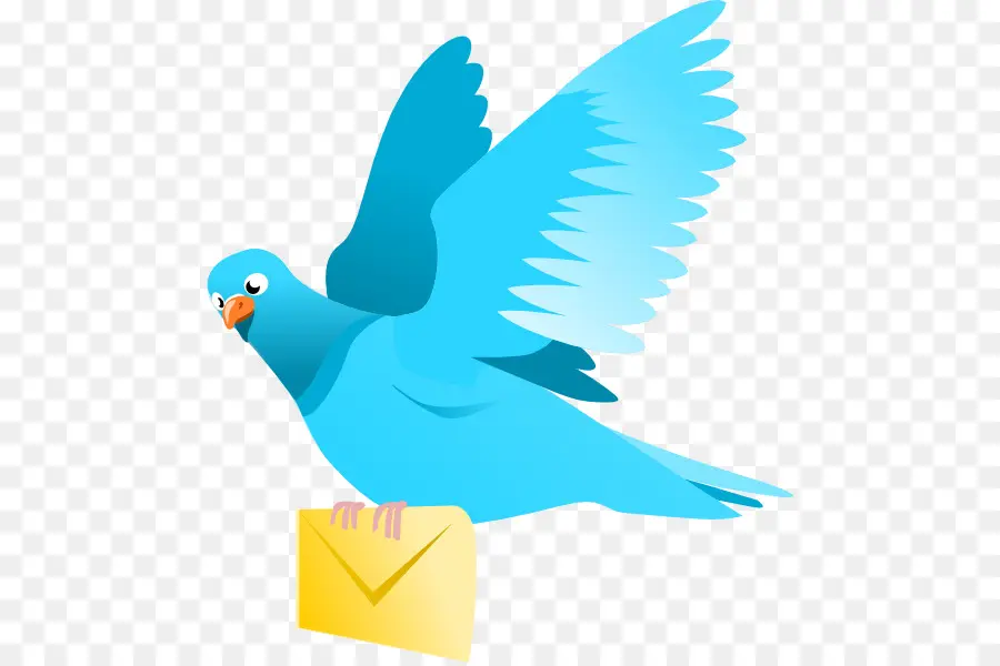 Oiseau Bleu Avec Enveloppe，Vol PNG