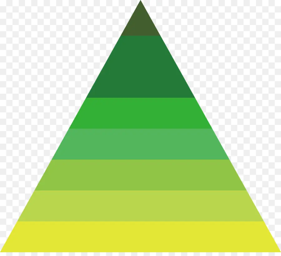 Pyramide Dégradé Vert，Pente PNG