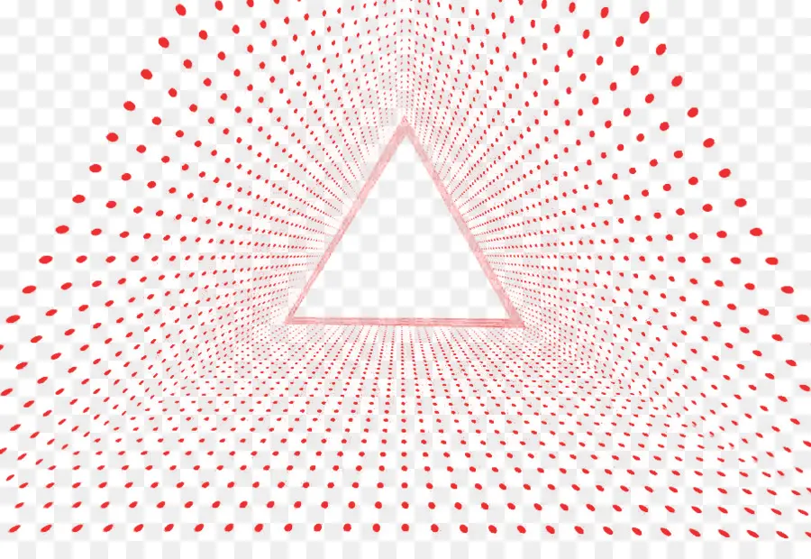 Triangle En Pointillé Rouge，Points PNG