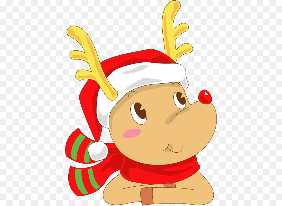 Renne，Chapeau De Père Noël PNG