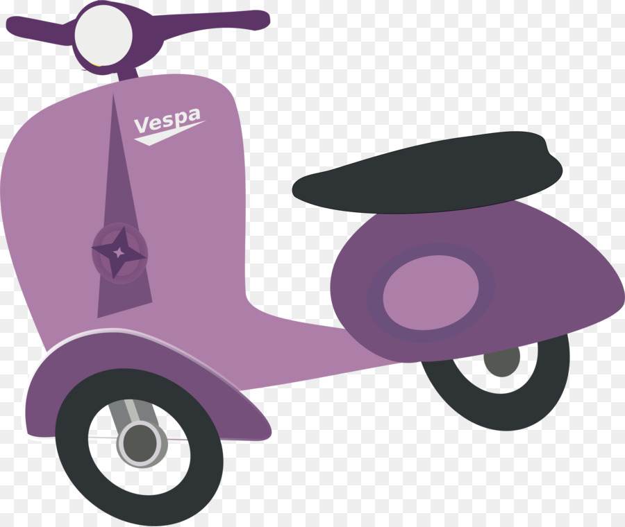 Vespa Violette，Scooter PNG