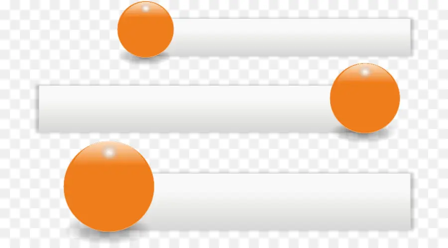 Cercles Oranges，Barres PNG