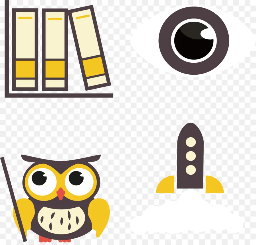 Livres Et Hibou，Hibou PNG