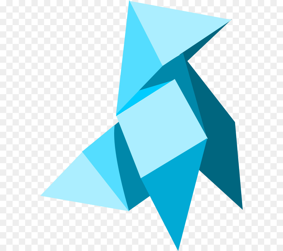 Origami Bleu，Papier PNG