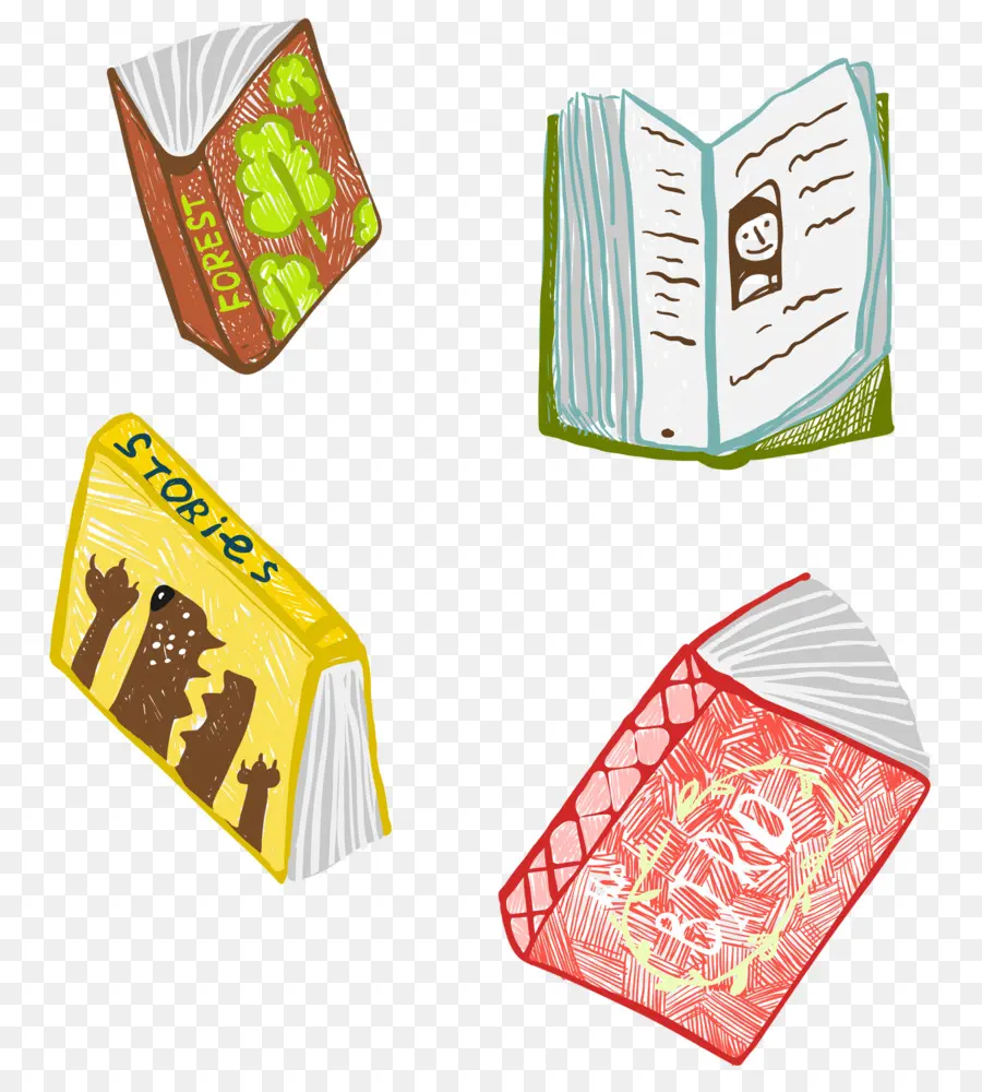 Livres Colorés，Illustrations PNG