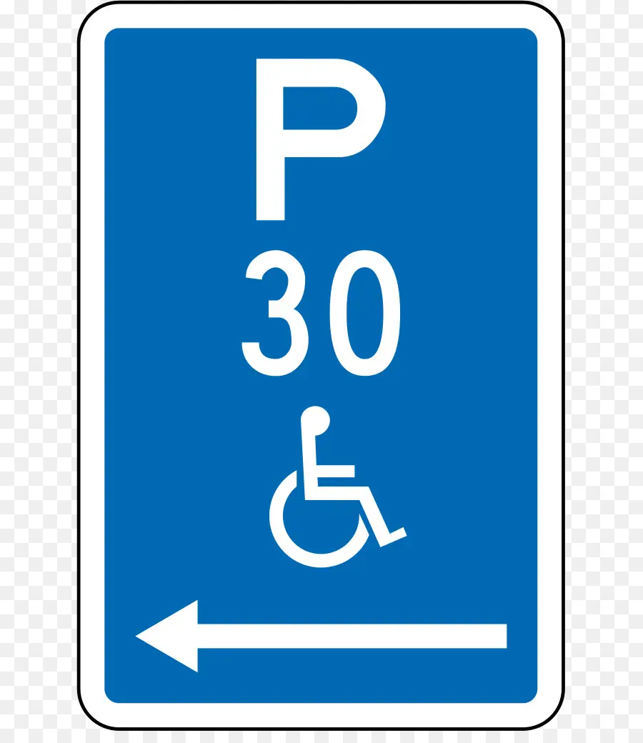 Panneau De Stationnement Pour Personnes Handicapées，Bleu PNG