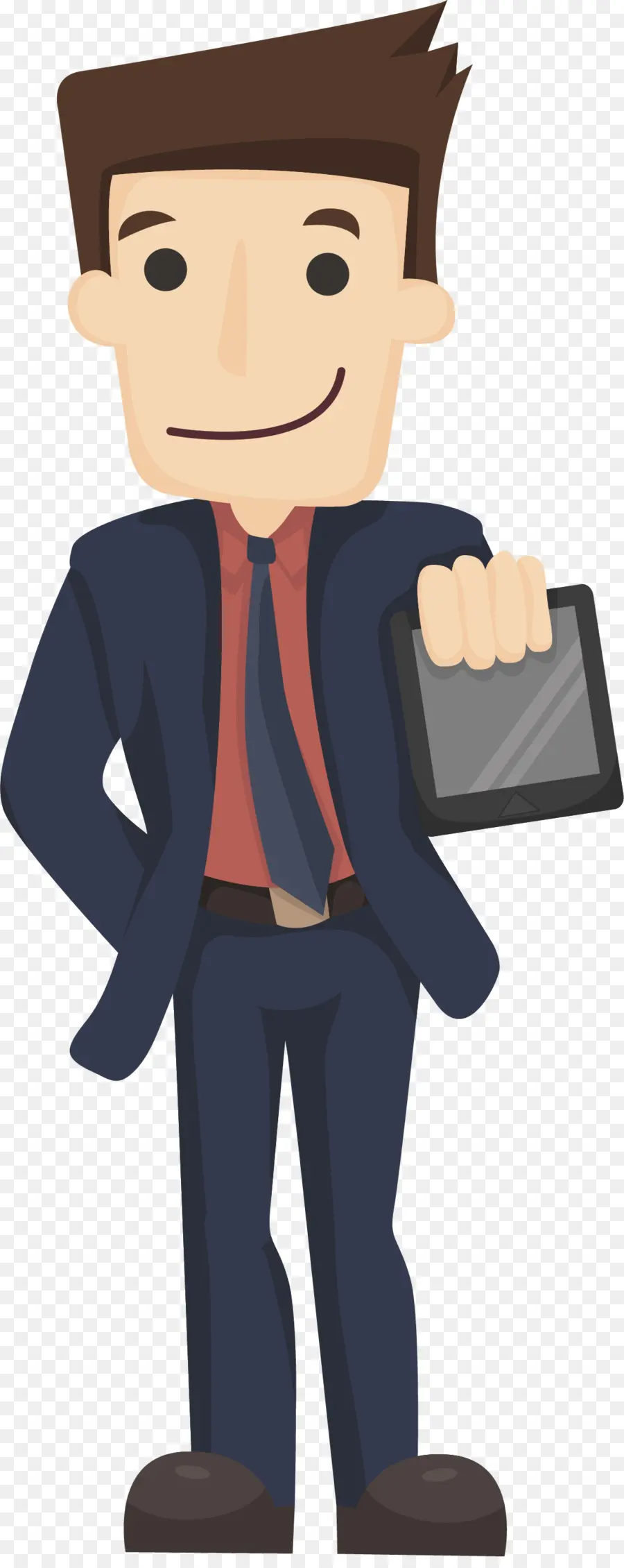 Homme D'affaires Avec Tablette，Homme PNG