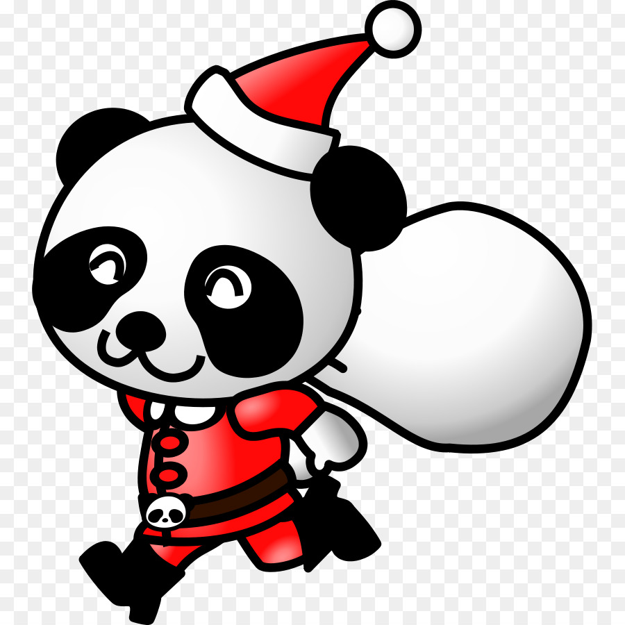 Panda Géant，Le Père Noël PNG
