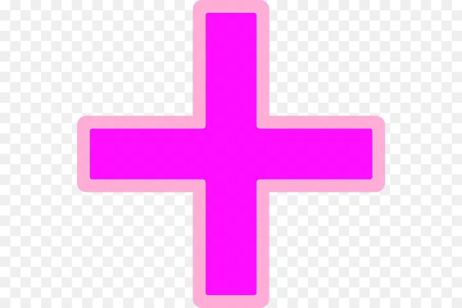 Signe Plus Rose，Croix PNG