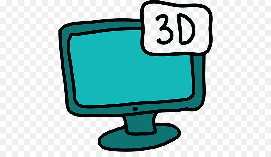 Moniteur 3d，3d PNG