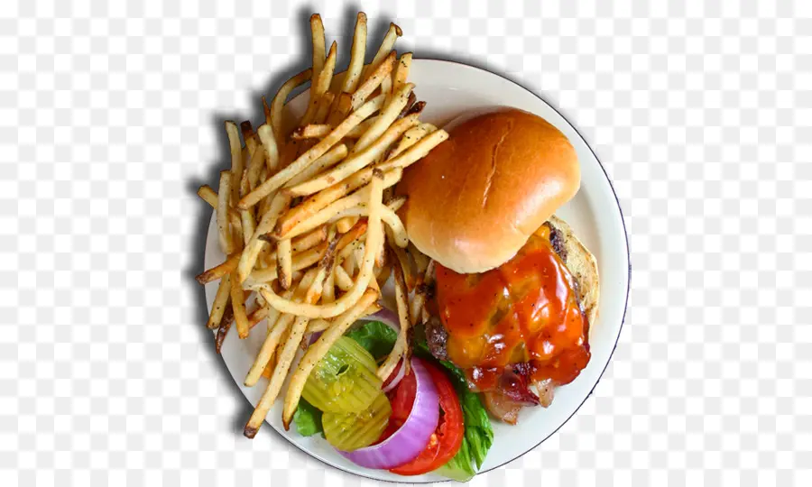 Burger Et Frites，Déjeuner PNG