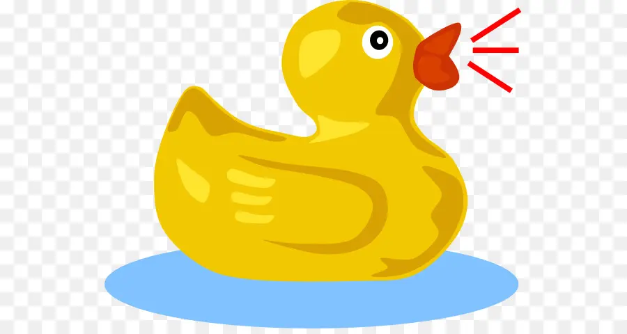 Canard En Caoutchouc Jaune，Bain PNG