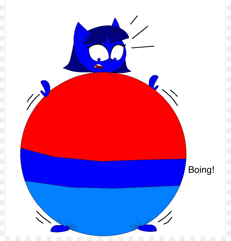 Ballon Chat Bleu，Chat PNG