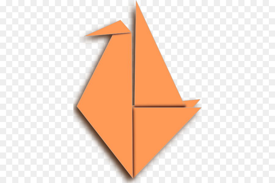 Oiseau Origami Orange，Papier PNG