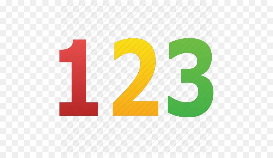 Numéros Colorés 123，Rouge PNG