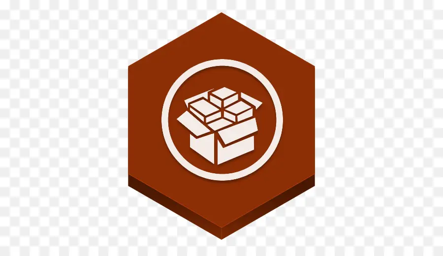 Hexagone Marron Avec Logo Cydia，Jailbreak PNG