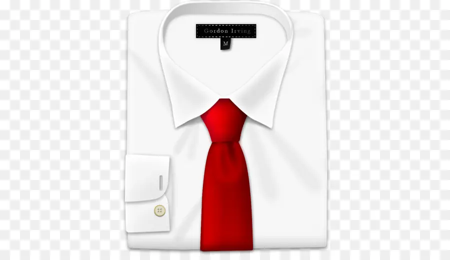 Chemise Blanche Avec Cravate Rouge，Officiel PNG