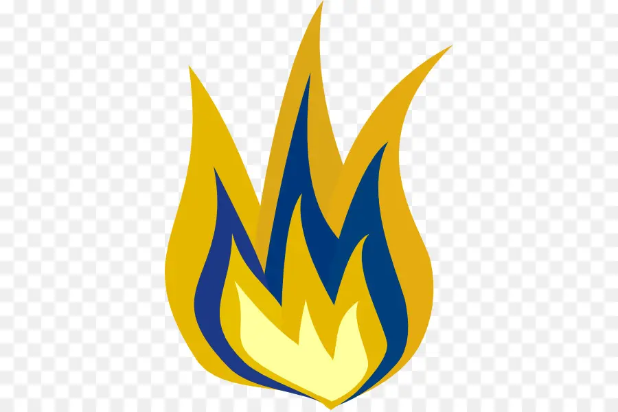 Flamme Jaune Et Bleue，Chaleur PNG