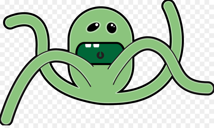 Poulpe Vert，Dessin Animé PNG