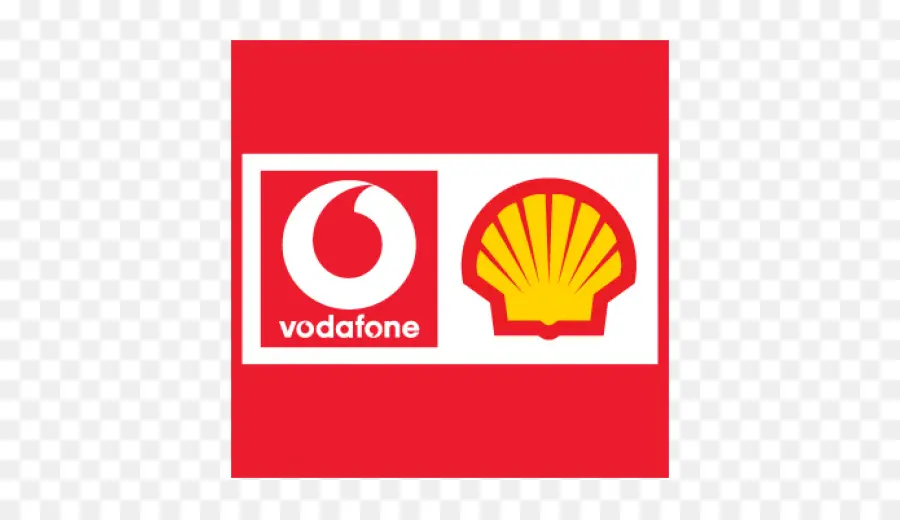 Logos Vodafone Et Shell，Rouge PNG