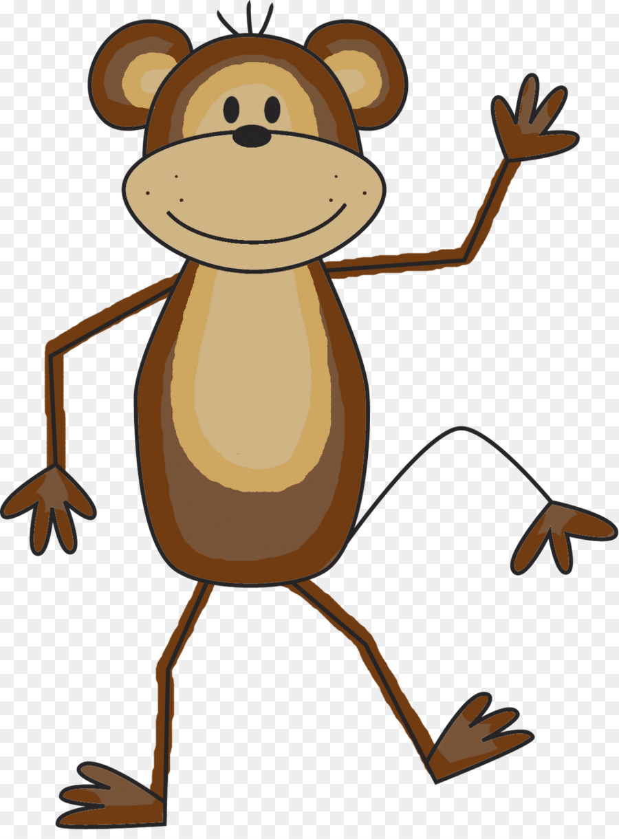 Singe De Dessin Animé，Mignon PNG